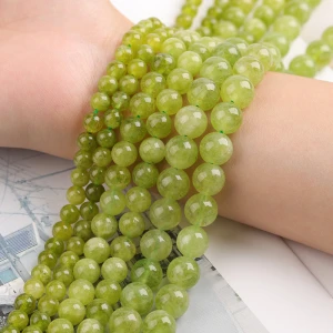 Natural Faceted Coin Shape Olivine Beads Pretty Green Quartz Crystal Gem Stone Beads 15.5 Necklace Bracelet Making