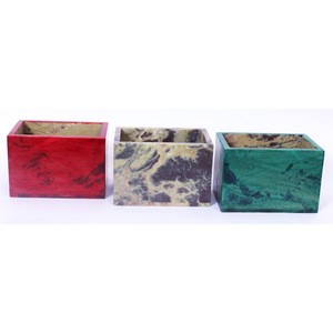 Natural Stone Soapstone Pots and Planters Square Shaped Glazed and Attractive Home Garden Planter and Pot For Decoration Use