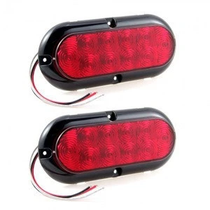 new 2 Red 10 LED Side Marker Backup Parking Indicator Lights Truck RV Trailer