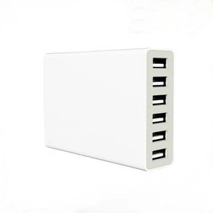 New 6USB multi-port 10A50W US Fast Charger  popular home multi-function mobile phone tablet smart charger