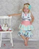 new arrival baby summer 2pc matching icing shorts ruffled girl outfits