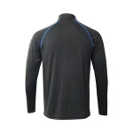 New arrival custom mens half zip compression thin long sleeve run top cycling wear