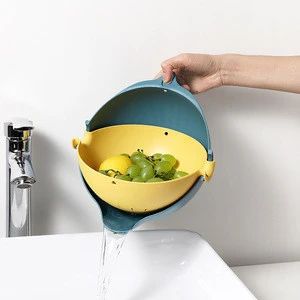 New Arrival Vegetable Fruit Washing Bowl Kitchen Plastic Drain Basket
