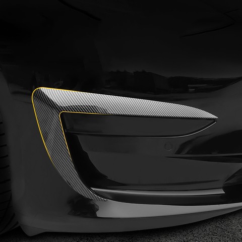 New Auto Parts model y Carbon Fiber Front Bumper Grille Side Fog Lamp Spoiler