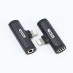 New Charger Usb Power Supply Adapter Applicable For Apple One-to-two-mounted Connector 3.5mm Headset