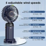 New charging electric foldable portable hand fan mini usb rechargeable 2 in 1 rechargeable standing ventilateur rechargeable