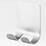 New classic design premium stainless steel single robe hook nail-free hanger stable wall hook adhesive