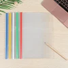 New design fashion custom simple clear PP report cover file pumping rod file plastic business folders