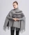 Import New design high collar neck winter tassel pullover cape knit wear rabbit fur sweater shawls from China