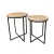 Import New Design Home Living Room Iron Leg Round Wood Top Sofa End Table Combination Coffee Table Set from China