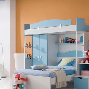 New Design MDF Cute Pink Color Function Bed Kids Bedroom Furniture