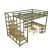 Import New design Steel Metal School Student Dorm Metal Bunk Bed Army Military Dormitory Loft Bed from China