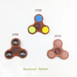 New Design Wood Fidget Toy Alloy Magic Anti Stress Cube Square Fidget Spinner