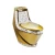 Import new model plated gold 250mm washdown toilet one piece from China