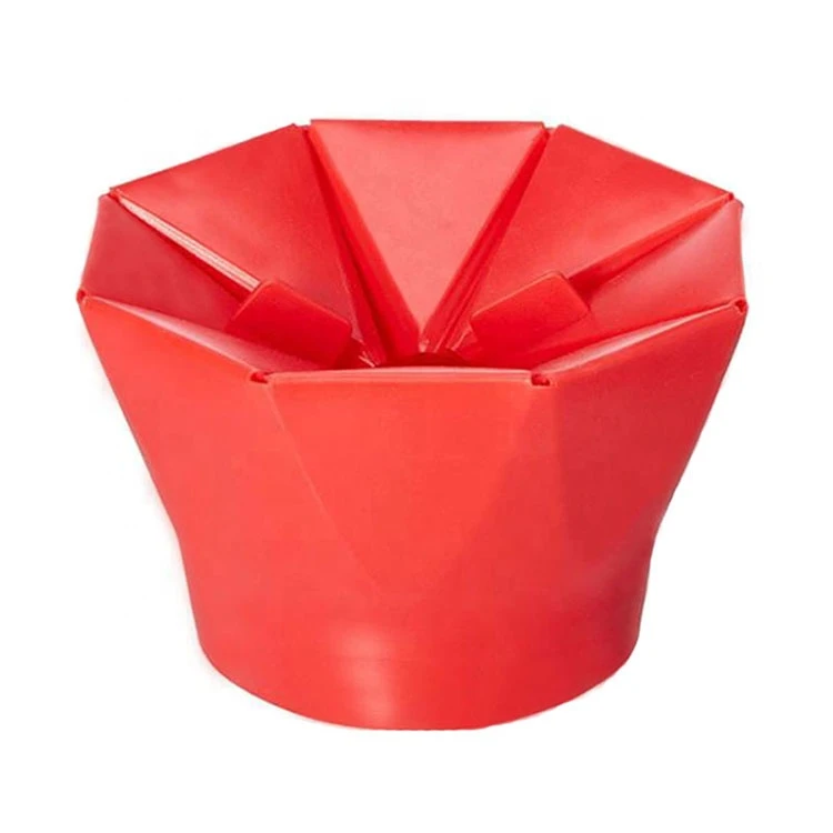 New popcorn maker tools microwave safe folding stylish magic soft DIY silicone popcorn cups with lid