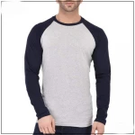 New Promotional full sleeve 100% cotton long sleeve men t shirt fitness apparel clothing factory Bangladesh