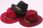 New spring  women western cowboy style wool winter fedora hats