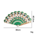 New Style Fashion Enamel Freshpearl Fan Wholesale Brooch for Ladies