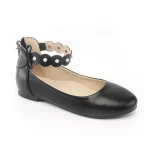 New Toddler Kids Girls Dress Shoes Fashion Quality Wholesale Simple Round Baby Lace Ankle Strap Beige Princess Ballet Shoes