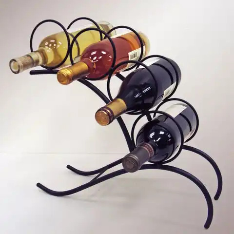 New Top Selling Design Handcrafted Iron Metal Wine Rack Storage Holder Bar Display Stand Decorative 9 Wine Bottles