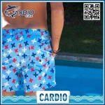 Newest Fashion in stock surf custom beach shorts 88% polyester 12 spandex mens shorts