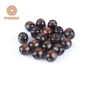 Non-toxic Natural Jewellery Single Hole Wooden Bead 8mm