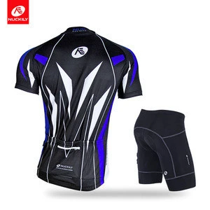 NUCKILY Men&#39;s summer outdoor sport jersey set cool design cycling top and short for cyclist