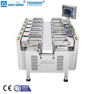 OEM 12 Heads Meat Linear Combination Packing In Trays Machine Multihead Weigher