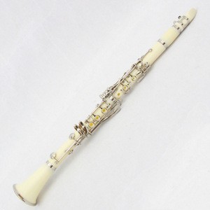 OEM Colorful Clarinette Chinese Wholesale Bohem System ABS Resin Body 17 Key Bb Tone White Color Clarinet