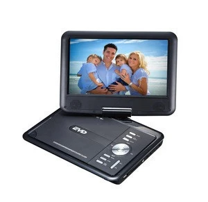 OEM factory HD portable evd DVD CD VCD MP3 player with TV ,AV ,TF USB rechargeable battery