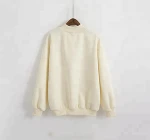 Oem plus size oversized mock neck youth sweatshirt women fleece letters customized printing green brown beige hoodie sweatshirt