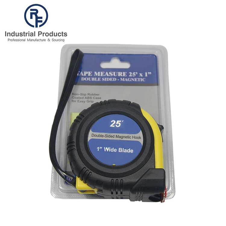 OEM style flexible 25ft double- side tape measure rubber coated measuring tapes