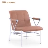 Office furniture simple design leisure armchair leather office single lounge sofa chair