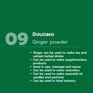 (Organic) Ginger Powder (1,000 gram) Thai Herbal Extract - Wholesale - custom size package & design (Product of Thailand)
