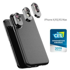 other accessories 6 in 1 dual camera lens tpu mobile phone case with lens kit for iphone x/xs/xs max