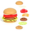 Other simulation seven-layer DIY kids hamburger toy kitchen toys play set children pretend
