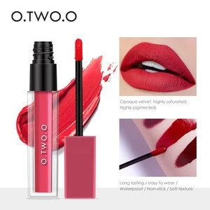 O.TWO.O 2019 hot sale high pigmented matte lip gloss non stick cup liquid lipstick