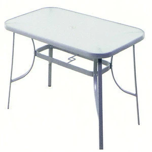 Out door furniture stable outdoor  garden all iron glass table