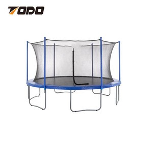 Outdoor 12 feet Round Trampolines with Safety Enclosure Net and Spring Pad