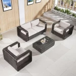 Outdoor Garden Synthetic Rattan Sofa Wicker Sofa Furniture Sets