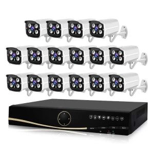 outdoor home surveillance security set 1080P IP AHD 16CH CCTV system dvr kit with 16 cameras