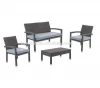 Outdoor Patio Furniture Wicker Sofa Sets with Stackable Chairs