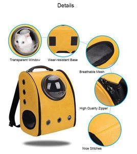 Outdoor Portable Transparent Breathable Travel Pet Backpack for Cats and Dogs Cat Carrier  bag