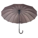 Ovida Big Size16 Bone Straight Umbrella Automatic Open Umbrella Sun Protection Rainproof Solid Color Double Umbrella