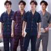 Pajamas mens summer silk ice silk short-sleeved trousers summer thin section simulation silk home service suit