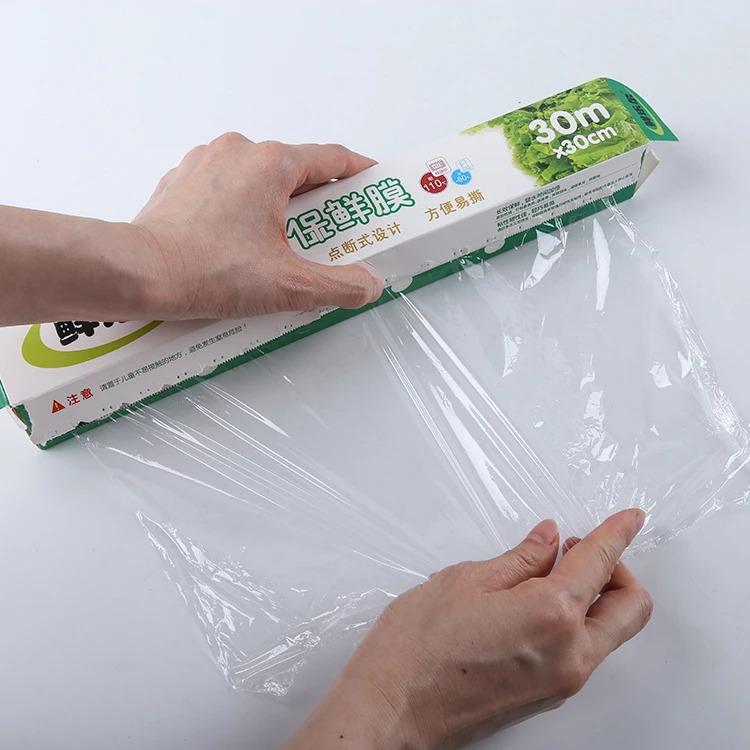 pe cling wrap plastic cling film food sticky PE cling film wrap drum wrap