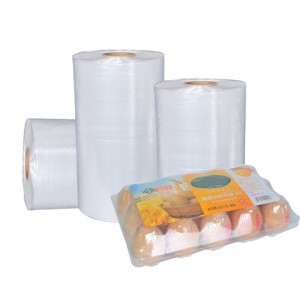 perforated  pof Single wound/center fold shrink wrap film for food breathable packaging