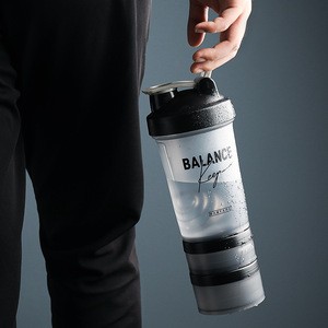 Personalized Custom Logo GYM BPA Free Tritan Plastic  Shaker Bottle Protein with Mixing Ball