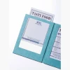 Personalized LED menu A4 paper 2 view rechargeable  blue leather