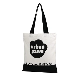 Personalized Logo 100% Cotton Organic Tote Bag Recyclable Canvas Bag Heat Transfer Printing